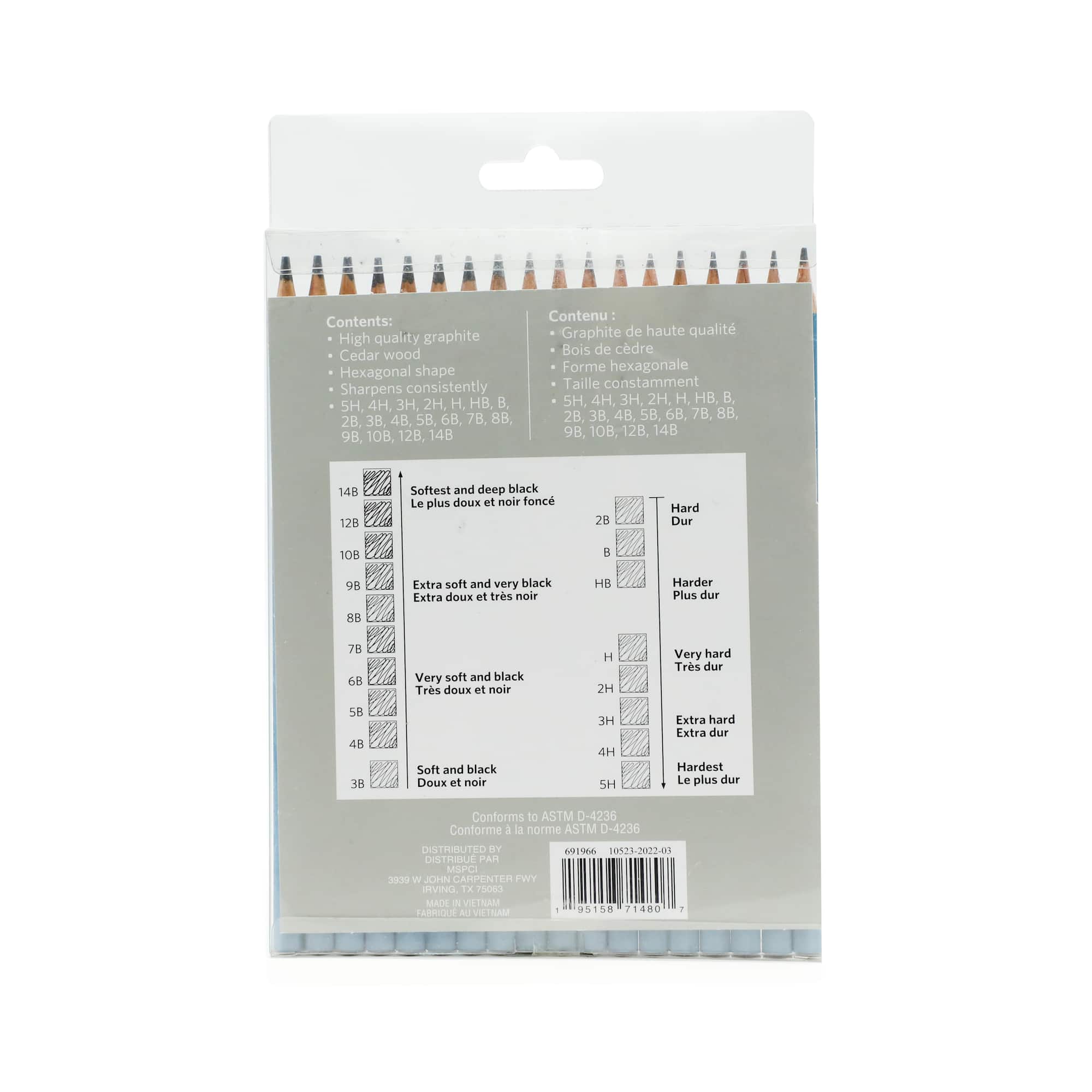 12 Packs: 18 ct. (216 total) Graphite Sketching Pencil Set by Artist's Loft™